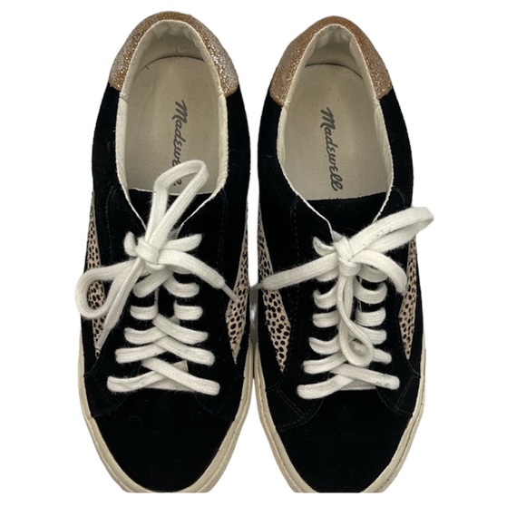 Madewell Womens Sidewalk Low Top Sneakers  Black W’S 6 M M’S 4.5 M - Picture 5 of 7